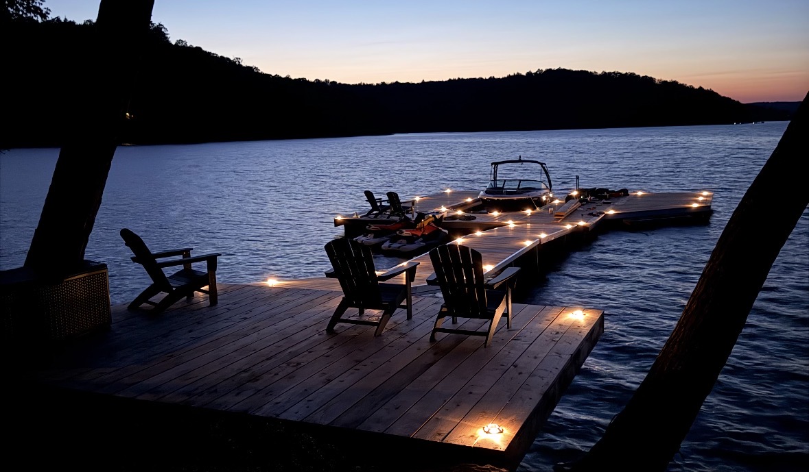 Open-water floating dock